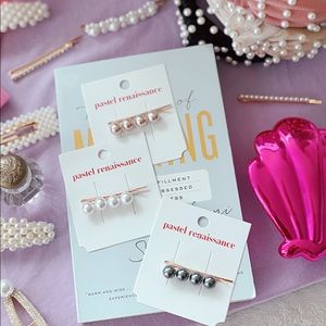 Pastel Renaissance Pearl Bobby Pins Clips Set